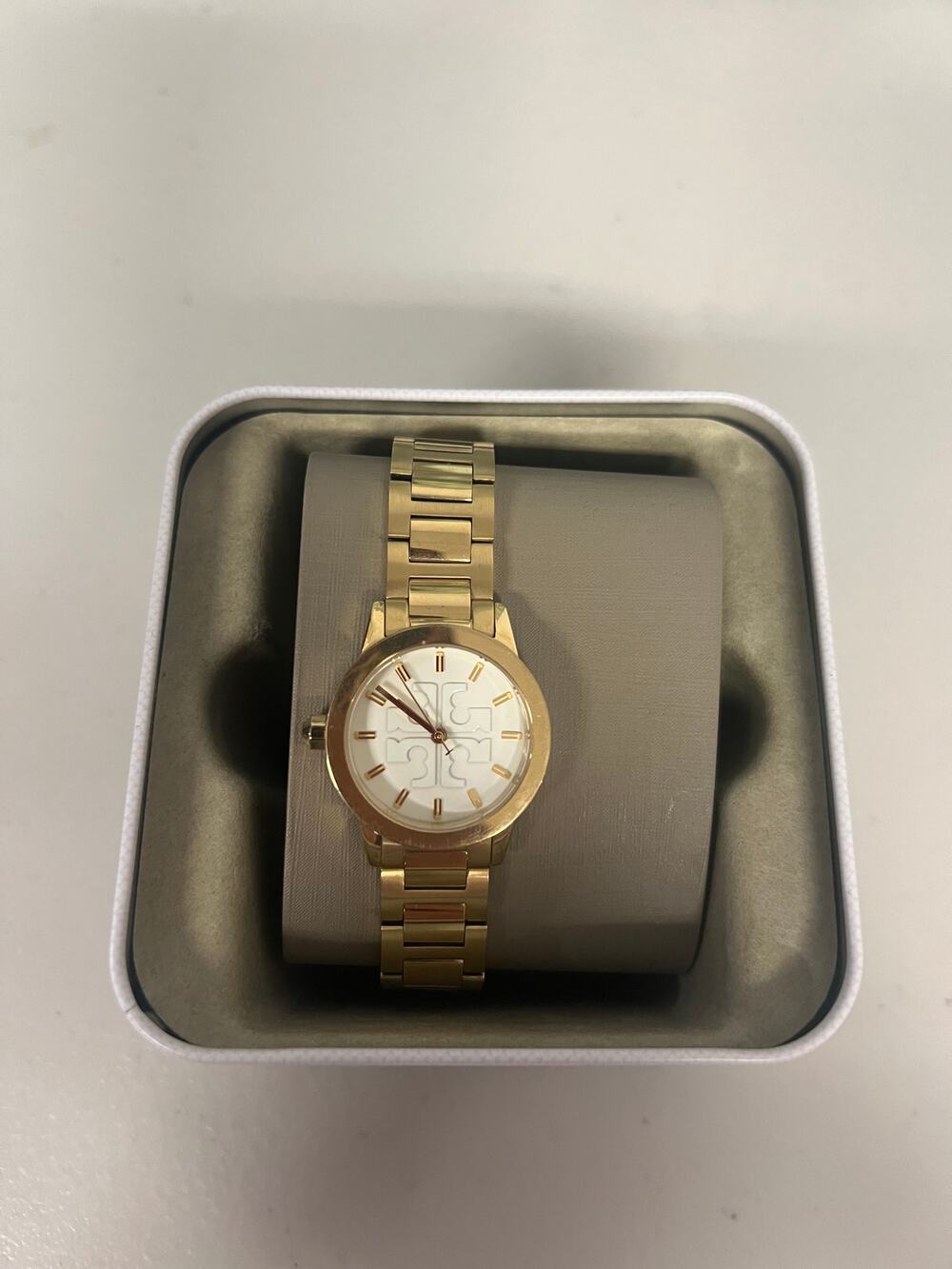 Tory Burch Gigi Gold Ladies Quartz Watch TBW2004, Ivory Dial